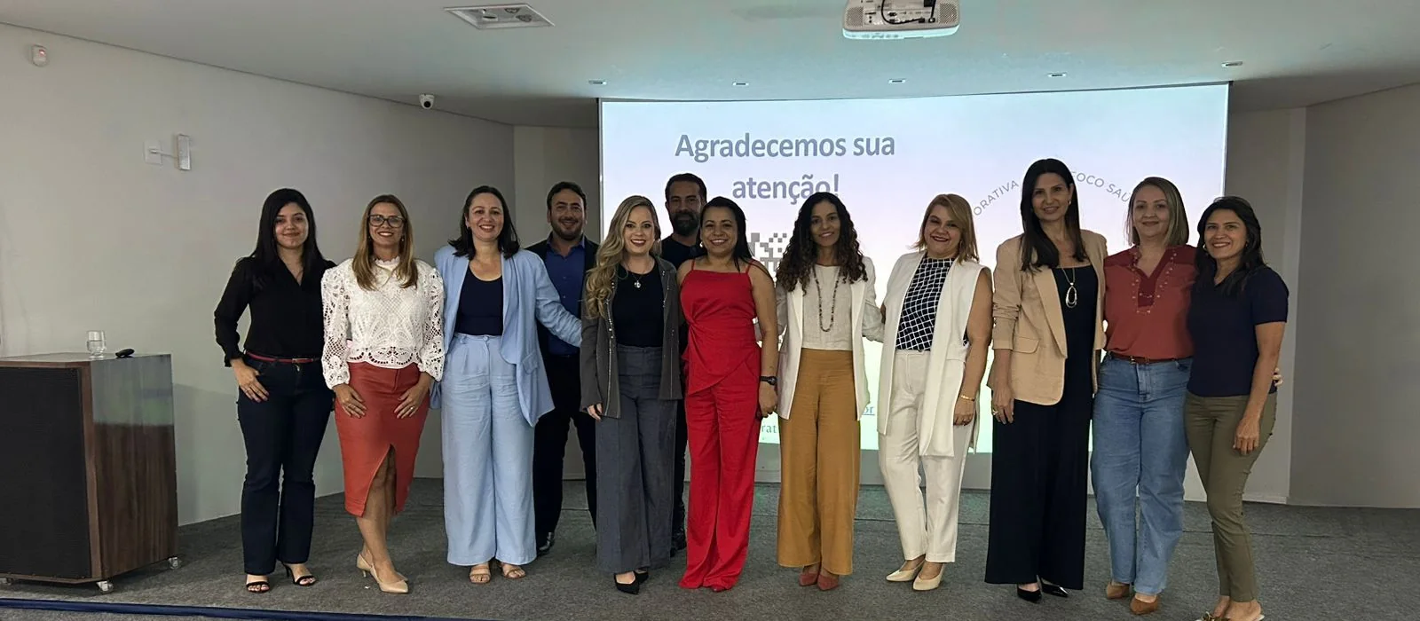 Equipe da INFOCO Saúde Corporativa reunida após um workshop sobre NR-1